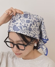 【UVカット・接触冷感】ボタニカル柄スカーフ