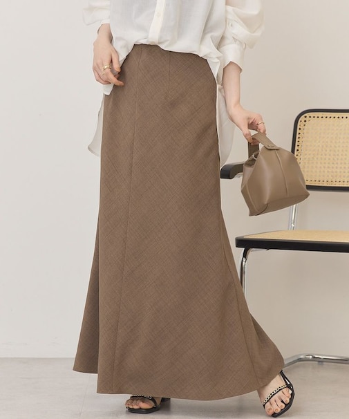 【接触冷感・イージーケア】リネンライクマーメイドスカート