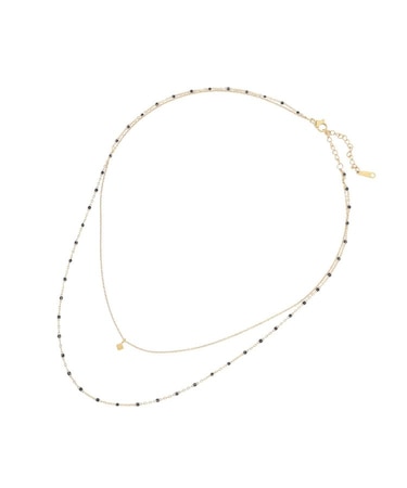 【ステンレス】プチトップカラーMIX2連ネックレス