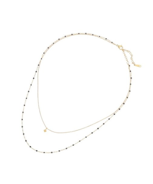 【ステンレス】プチトップカラーMIX2連ネックレス