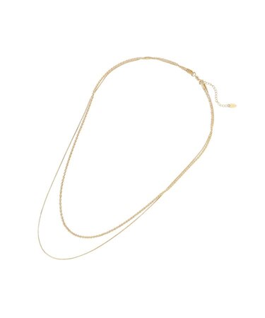 【ステンレス】モールライクチェーン2連ネックレス