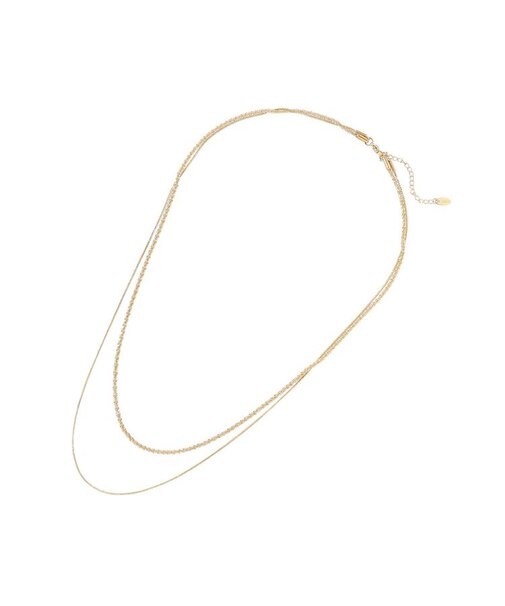 【ステンレス】モールライクチェーン2連ネックレス