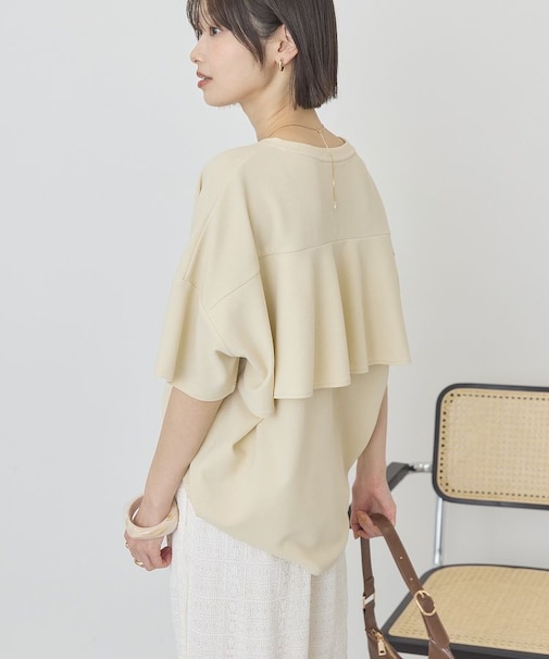 【WEB限定】バックフリル半袖プルオーバー