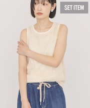 【2点セット】メッシュレイヤードタンクトップ