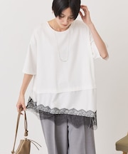 レースドッキングTシャツ