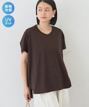 【接触冷感・UVカット】ルーズコクーンプルオーバー
