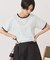 ランダムロゴ刺繍リンガーTシャツ