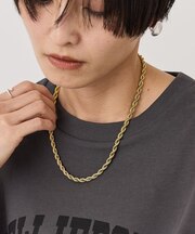 【ステンレス】ツイストチェーンネックレス