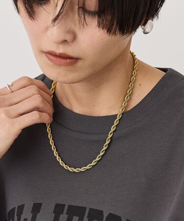 【ステンレス】ツイストチェーンネックレス