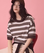 【PENNEY'S】レトロボーダー半袖ニット