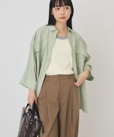 【WEB限定】接触冷感Wポケットシャツチュニック