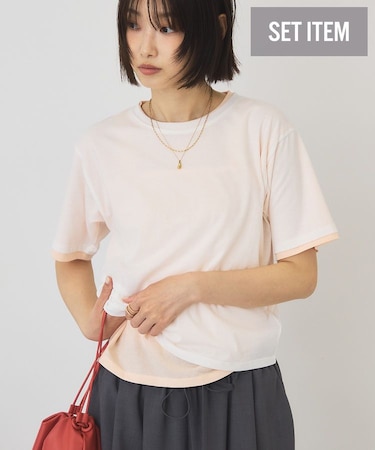 【2点セット】レイヤードシアーTシャツ