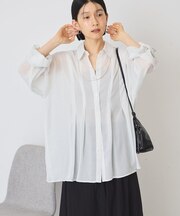 ウエストタックシアーストライプシャツ