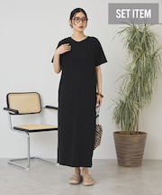 【2点セット】Tシャツ＋Uネックワンピース