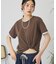 配色レイヤード風シアーTシャツ