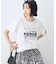 フォト&レタリングプリントTシャツ