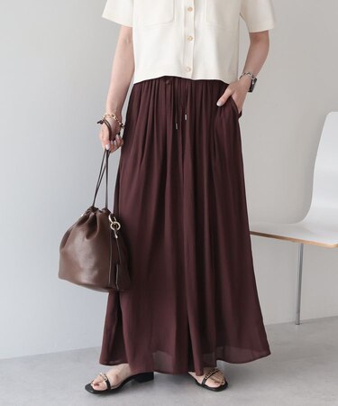 【選べる丈】接触冷感シフォンスカーチョ【WEB限定カラー有り】