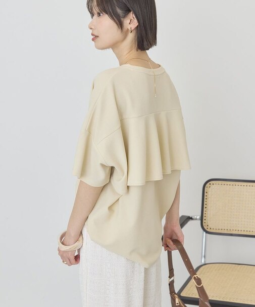 【WEB限定】バックフリル半袖プルオーバー