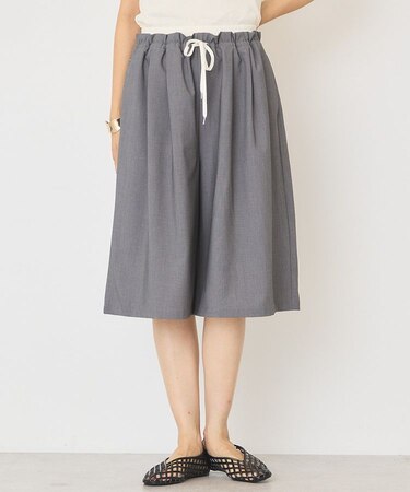 Wウエストキュロットパンツ