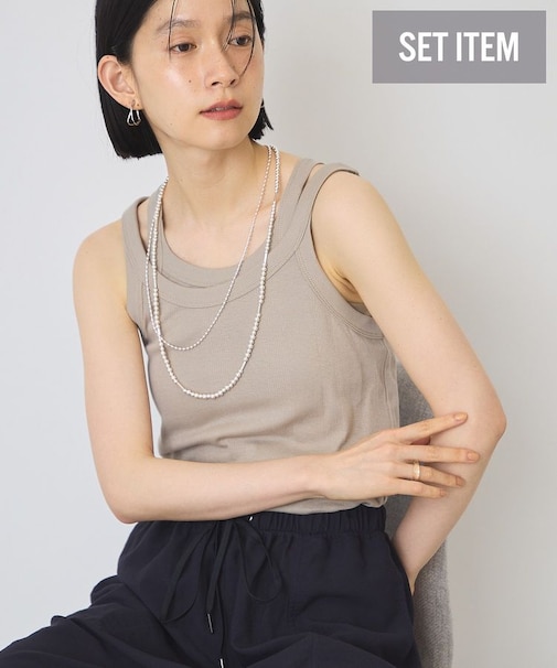 【2点セット・吸水速乾・抗菌防臭】シアーリブタンクトップ