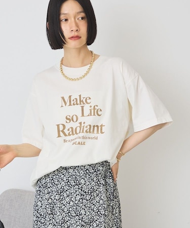 フロッキープリントTシャツ
