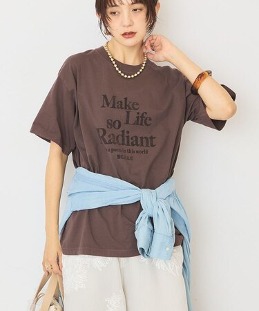 フロッキープリントTシャツ