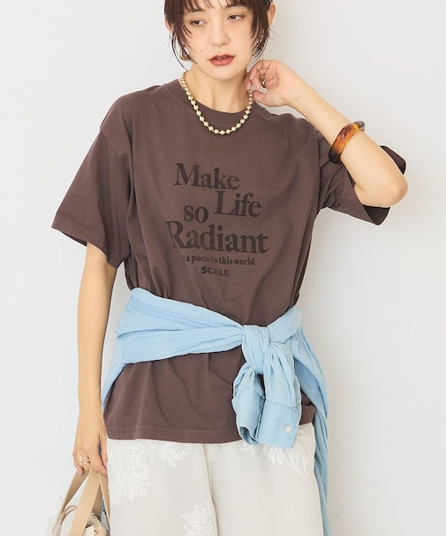 フロッキープリントTシャツ