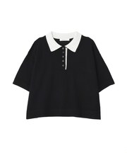 襟レイヤードニット