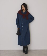 デニムシャツワンピース