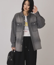 Wポケットデニムシャツ