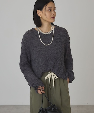 表面感ルーズニット