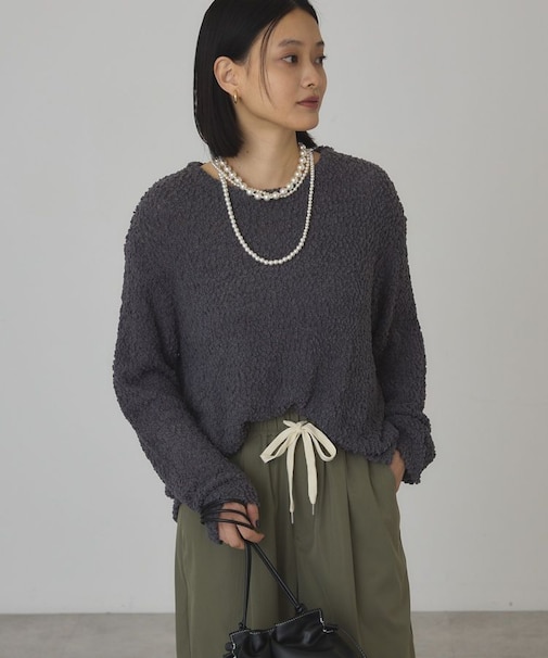 表面感ルーズニット