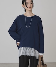 ロングスリーブコクーンプルオーバー
