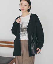 【WEB限定】バイパチVネックルーズカーディガン