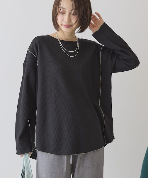 【WEB限定】ワッフル配色メロープルオーバー