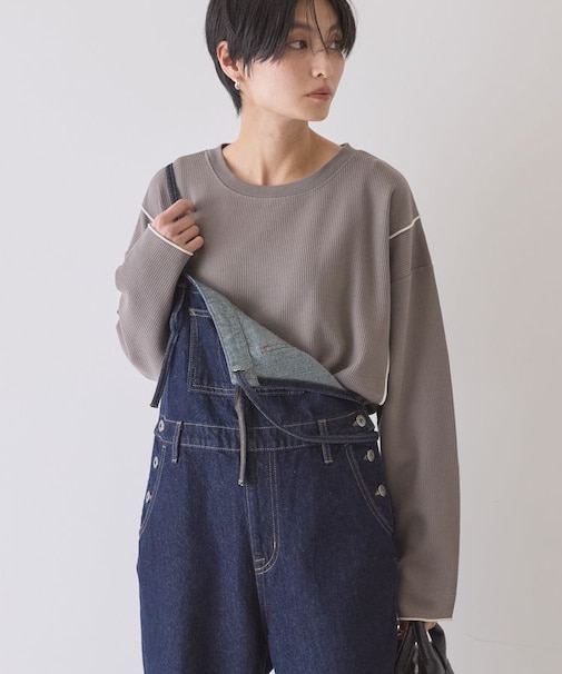 【WEB限定】ワッフル配色メロープルオーバー