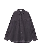 とろみコーデュロイメタルボタンBIGシャツ