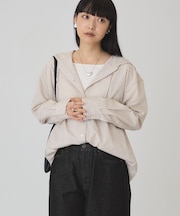 【イージーケア】フード付きシャツ