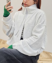 【WEB限定】裏毛ダブルジップショートスウェット