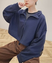 【WEB限定】裏毛ダブルジップショートスウェット