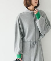 【WEB限定】裏毛ダブルジップショートスウェット