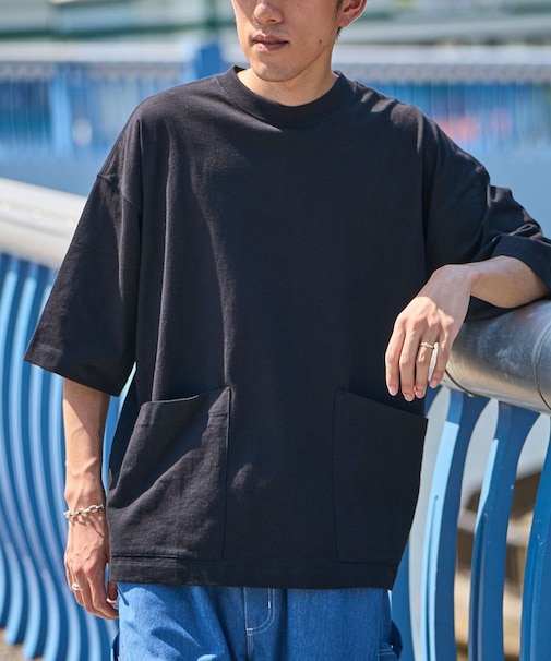 ヘビーウェイトハーフスリーブポケットTee