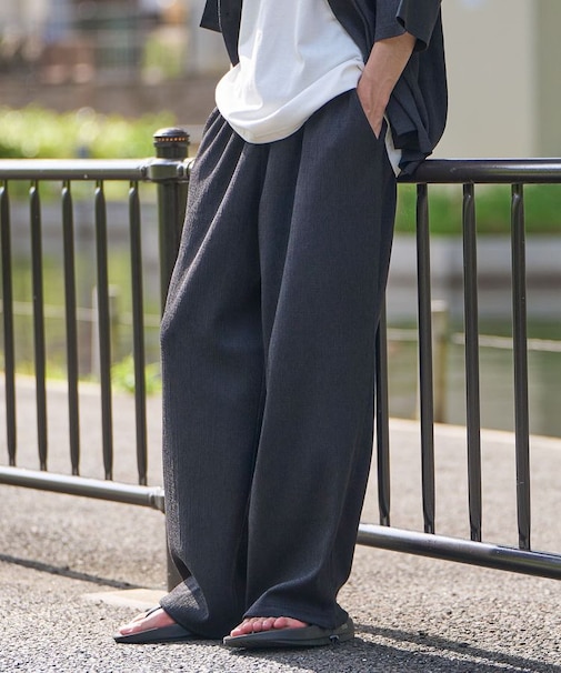 接触冷感/イージーケア ボンディング楊柳イージーパンツ