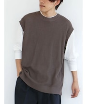 ニットベスト+ロングスリーブ TEE セット
