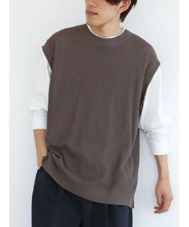 ニットベスト+ロングスリーブ TEE セット