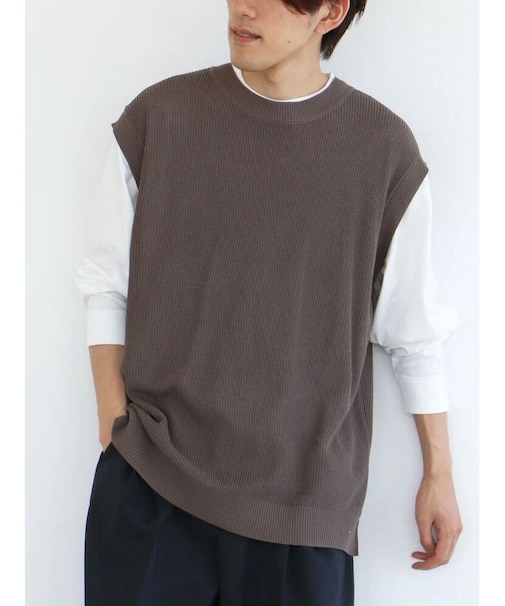 ニットベスト+ロングスリーブ TEE セット
