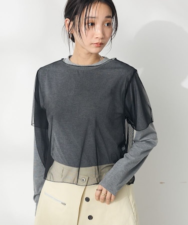 チュールレイヤートップス