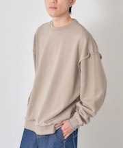 【ユニセックス】ダブルフェイスカットオフスウェット