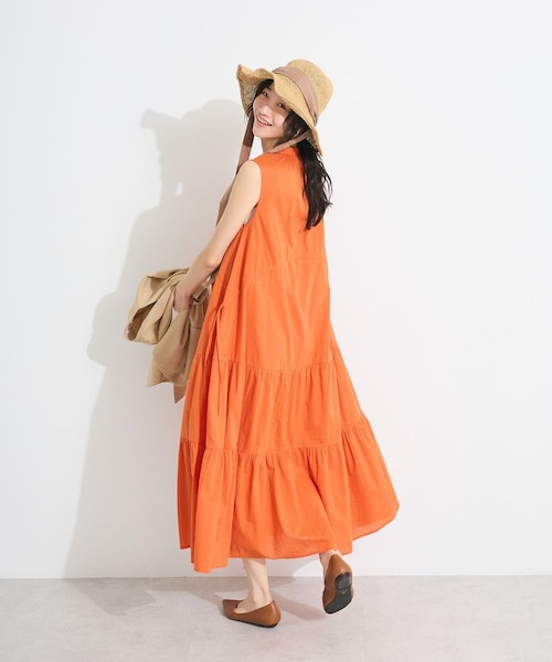 専用 美品 ヌキテパ インド綿 ティアードワンピース ミント CRAFT STANDARD BOUTIQUE ワンピース インド綿ティアードマキシ