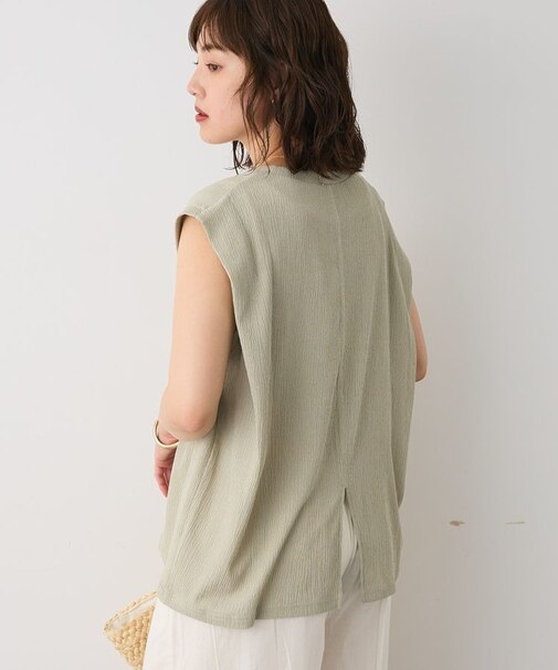 バックタックノースリーブプルオーバー